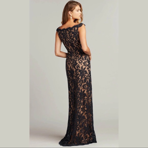TADASHI SHOJI - CONDER EMBROIDERED TULLE GOWN - Picture 2 of 4